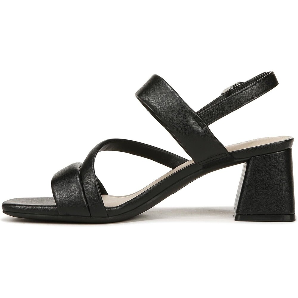 LifeStride Women's Celia Strappy Buckle Dress Heel Sandals Black Size: 8.5 W